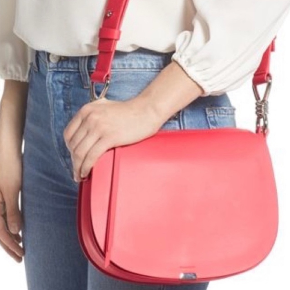 ALLSAINTS Captain Round Leather Crossbody Bag